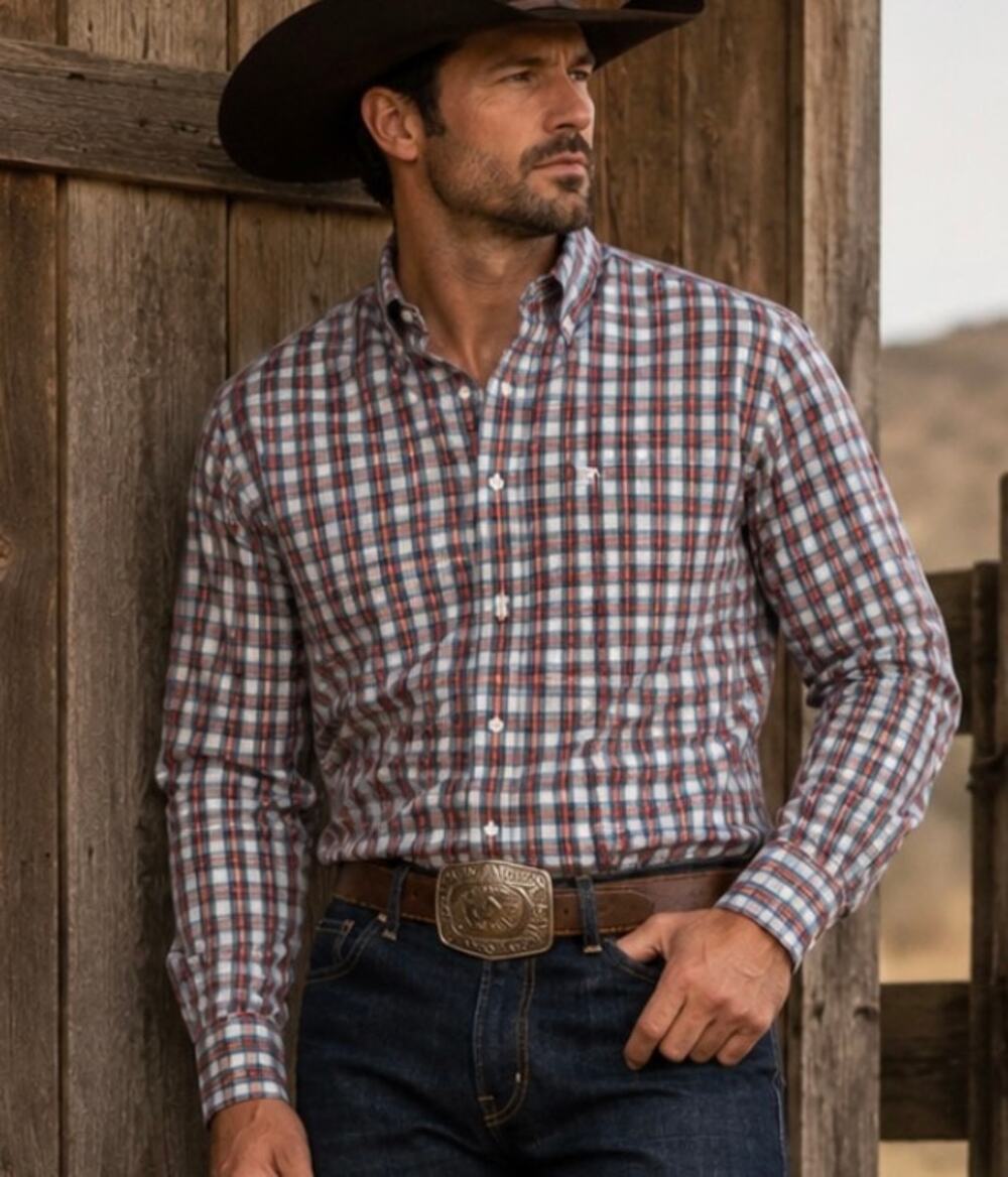 Vintage Abercrombie & Fitch plaid slim fit button up preppy western western XS
